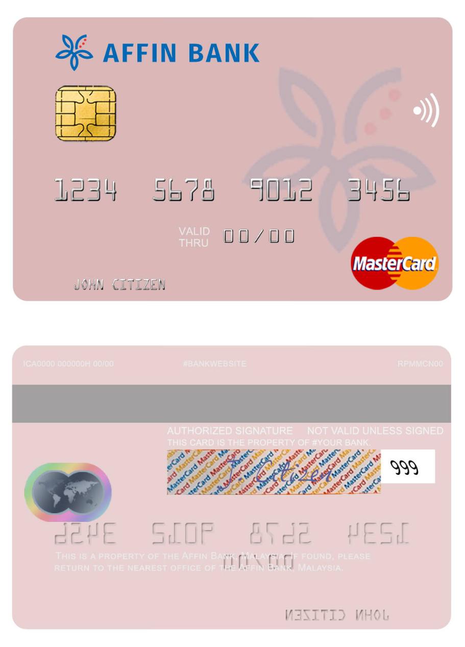 Malaysia Affin Bank mastercard